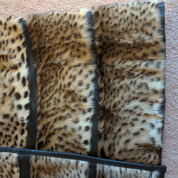 5. Vintage Alexandor Fur Montreal Luxe Leopard Print Leather Trim Coat - Picture 9 of 9